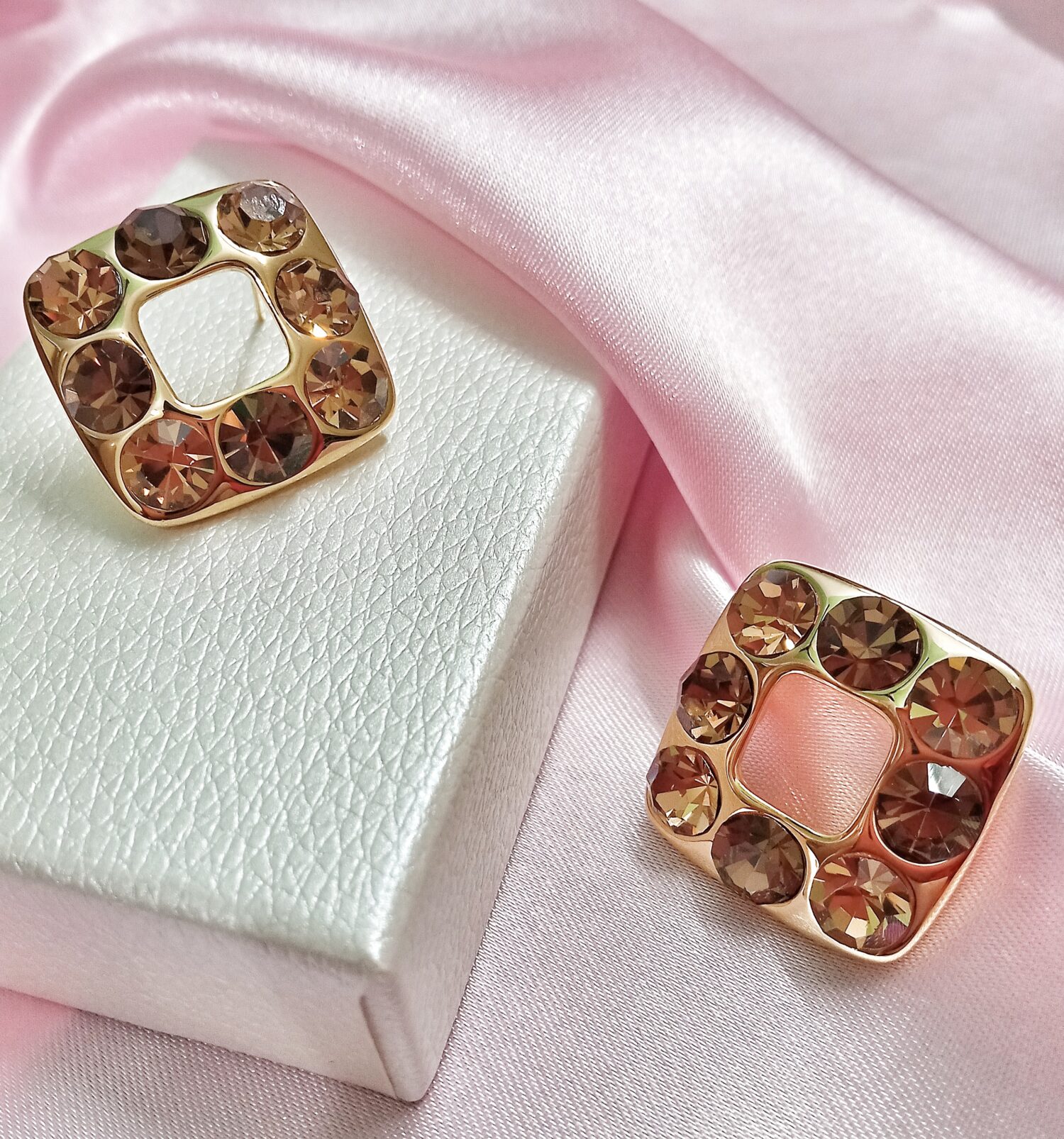 Juno Stud Earrings (Brown)