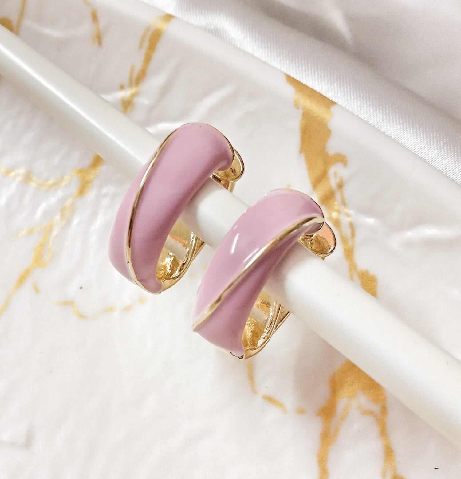 Haven Hoop Earrings (Pink)