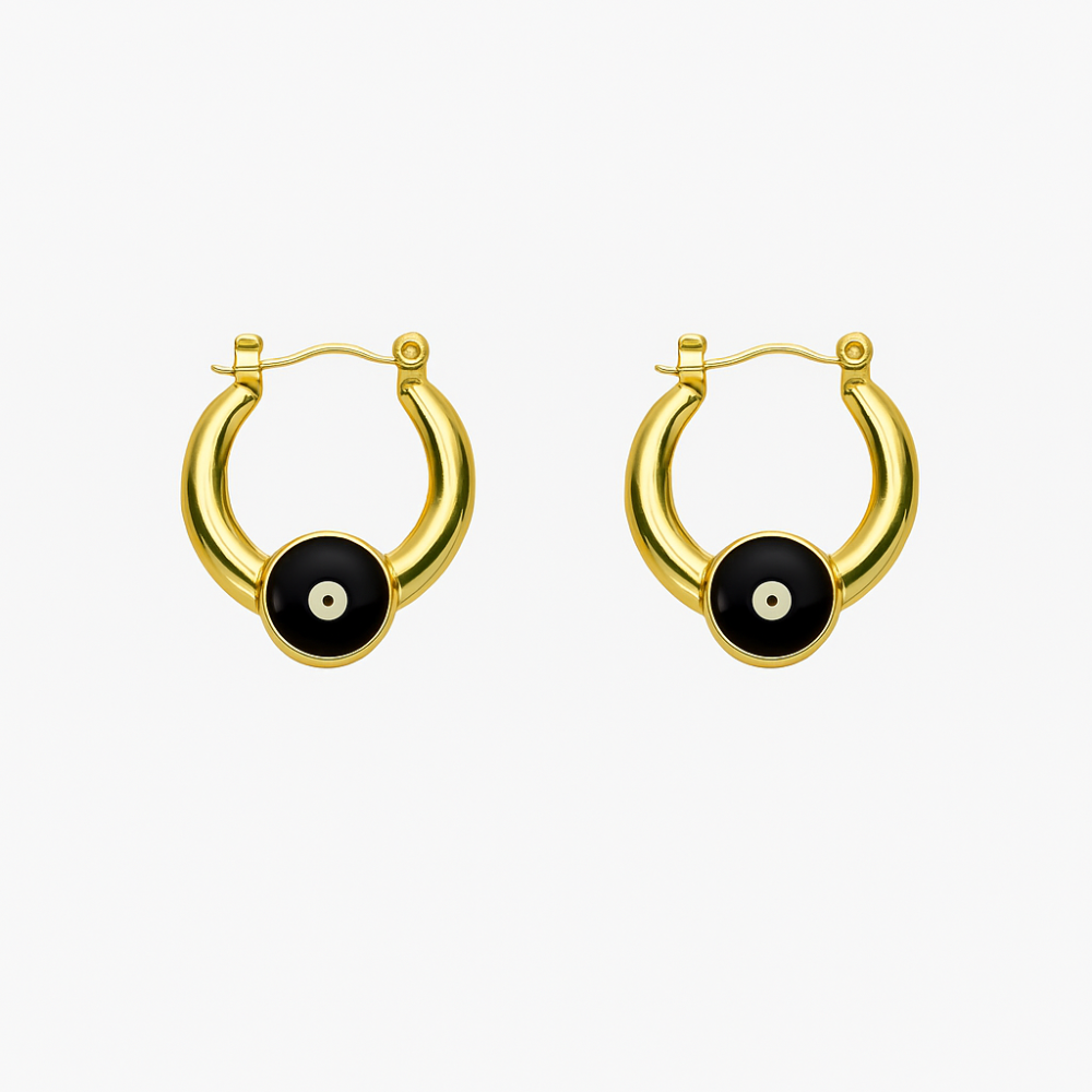 Evil Eye Hoops