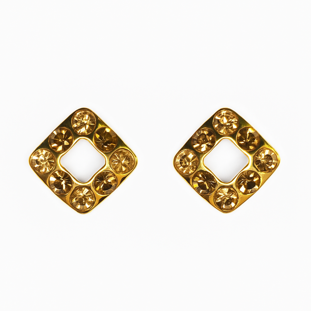 Juno Stud Earrings (Brown)