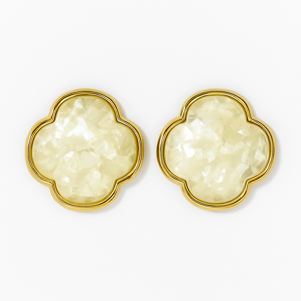 MOP Clover Stud Earrings
