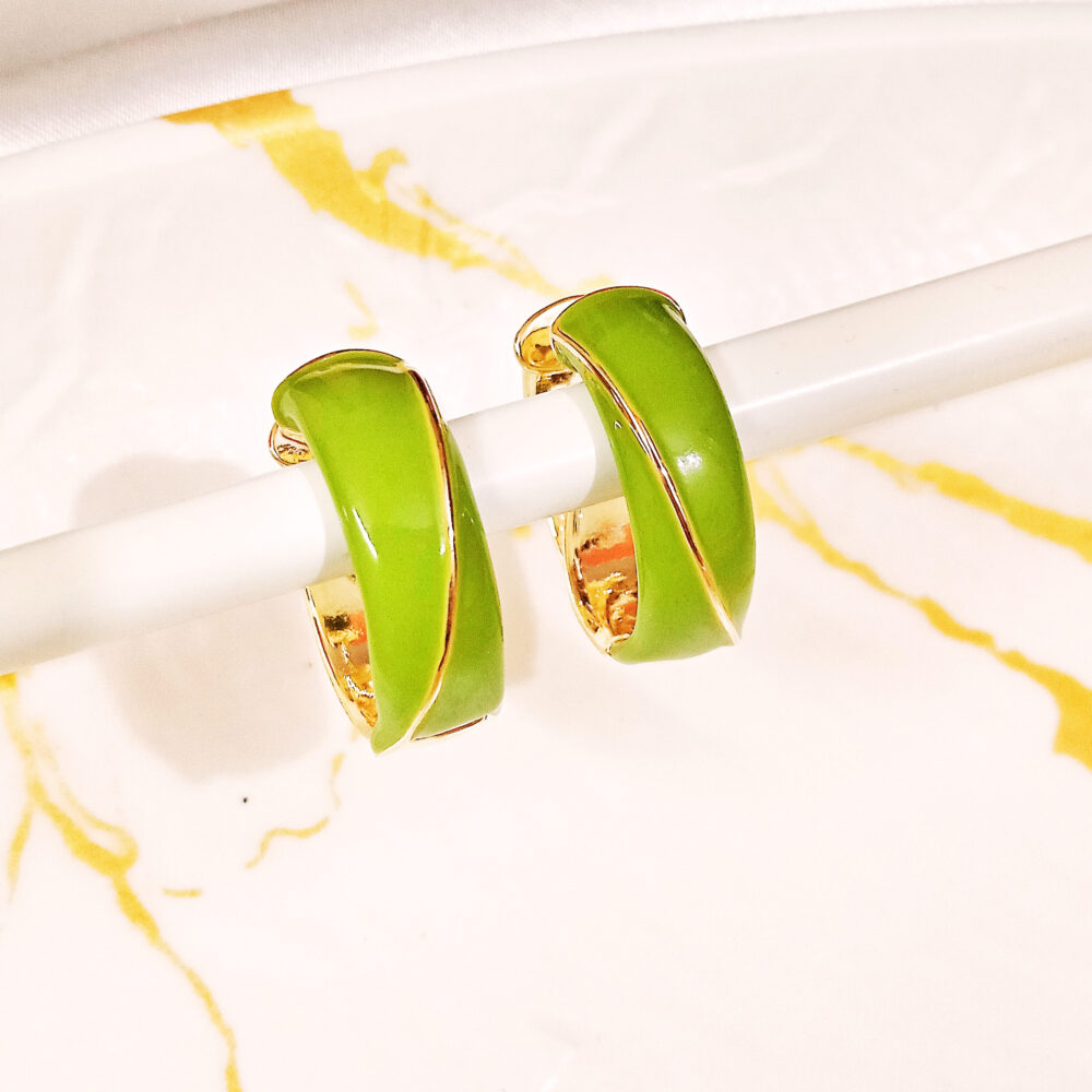 Haven Hoop Earrings (Green)