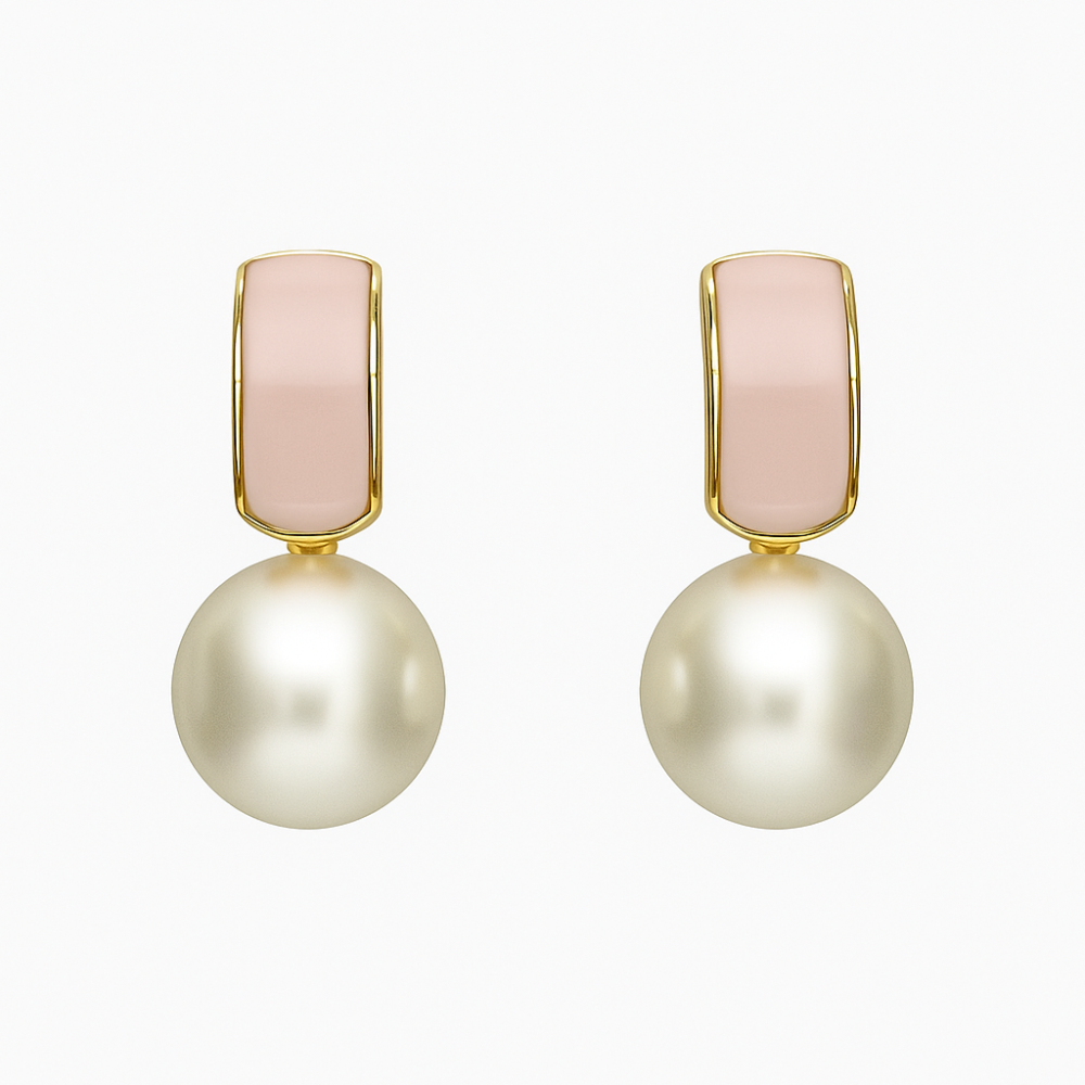 Aria Drop Pearl Earrings (Soft Lilac)
