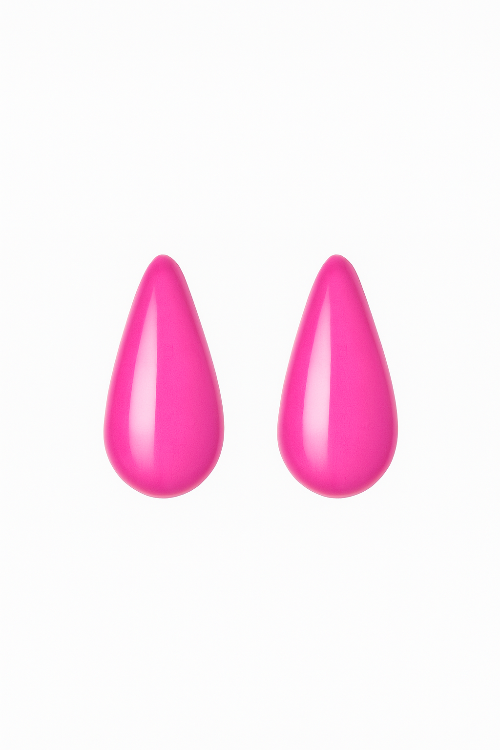 Funky Teardrop Stud Earrings (Pink)