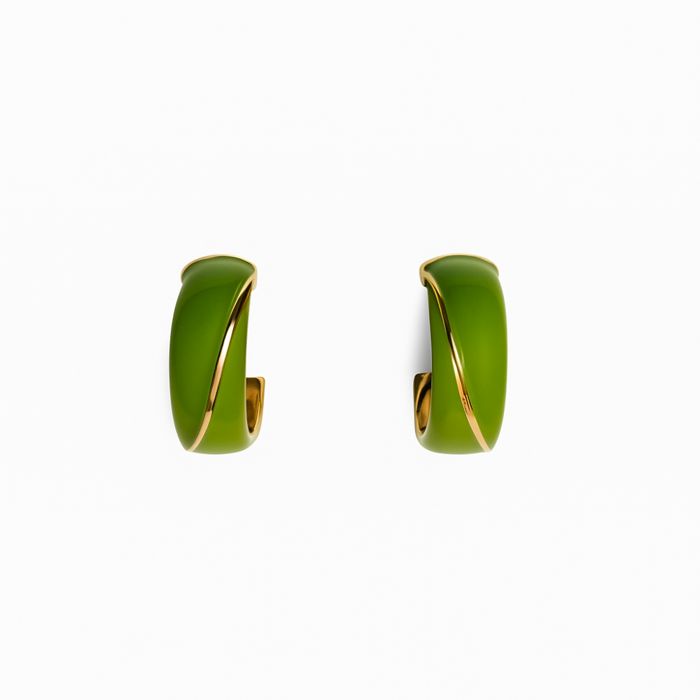 Haven Hoop Earrings (Green)