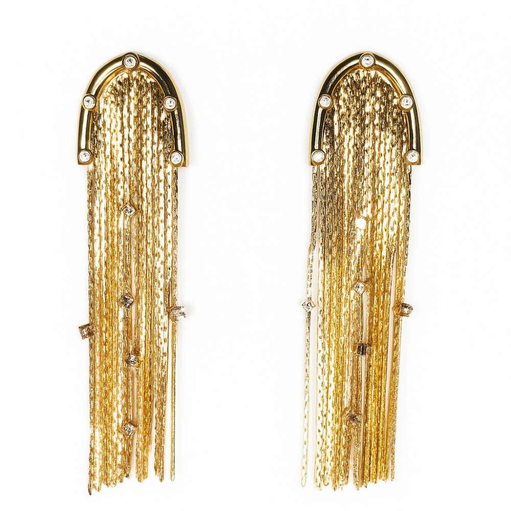 Kora Tassel Earring (Golden Polish)