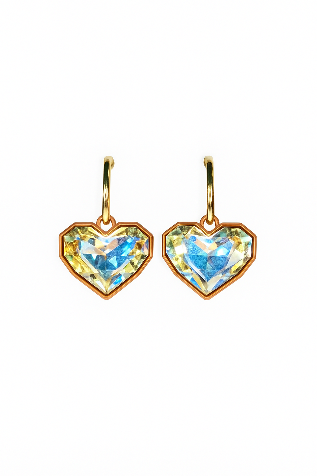 Luna Heart Drop Earrings (Brown)