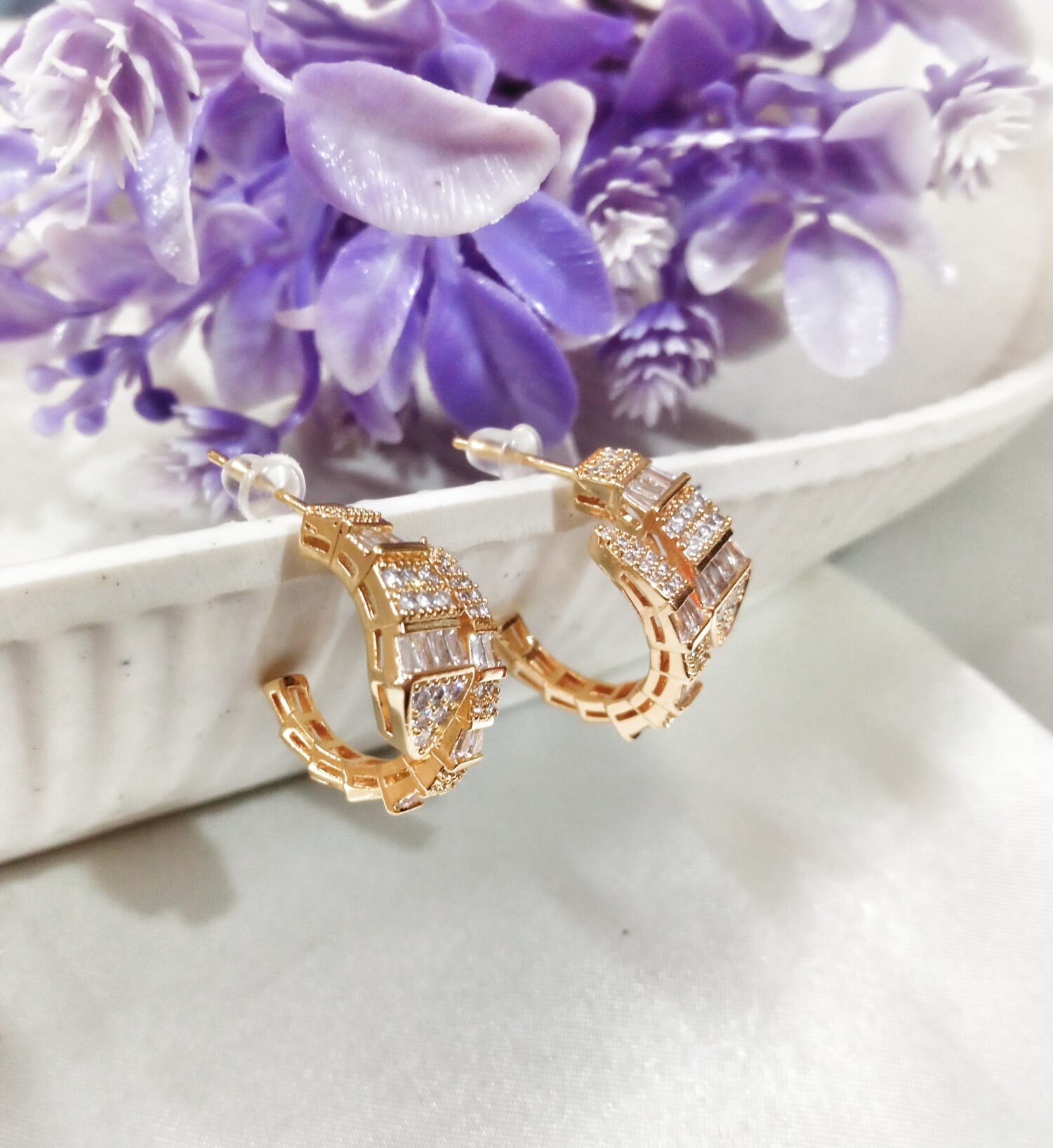 Serpentine Hoops (Gold) - Image 2